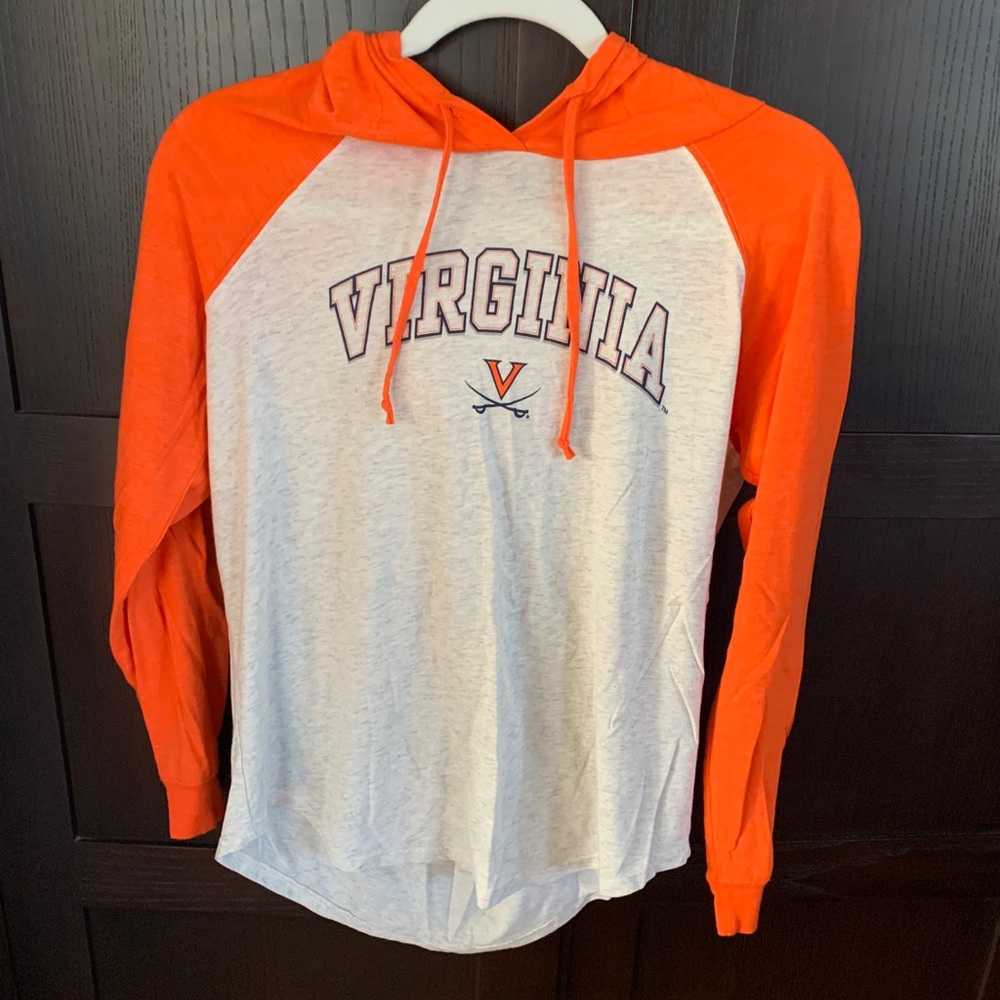 UVA Long Sleeve Hooded Shirt | Size Small